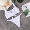 Button Front Knotted Bikini 15