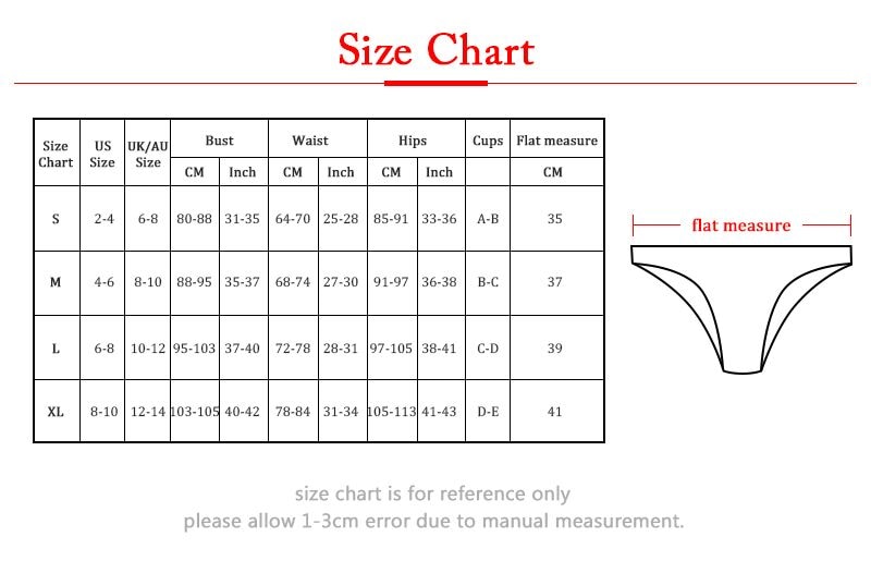 High Waist Zipper Bikini With Collar Size Chart