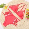 High Waisted Cage Bikini Pink Flat