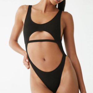 Sexy underboob high waist one-piece swimsuit